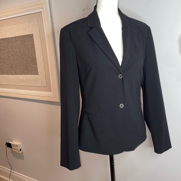 The Limited Women’s 2 Button Blazer In Modern Stretch Long Sleeve Black S - Picture 2 of 16